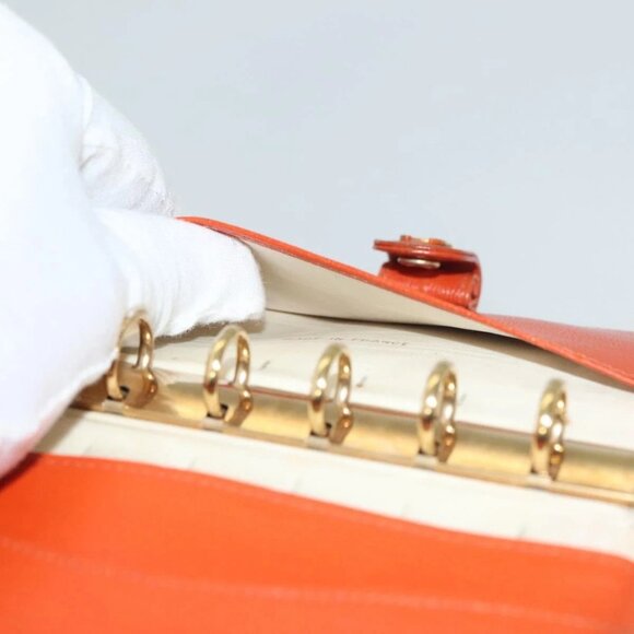 CHANEL Day Planner Cover Leather Orange CC Auth - Picture 12 of 16